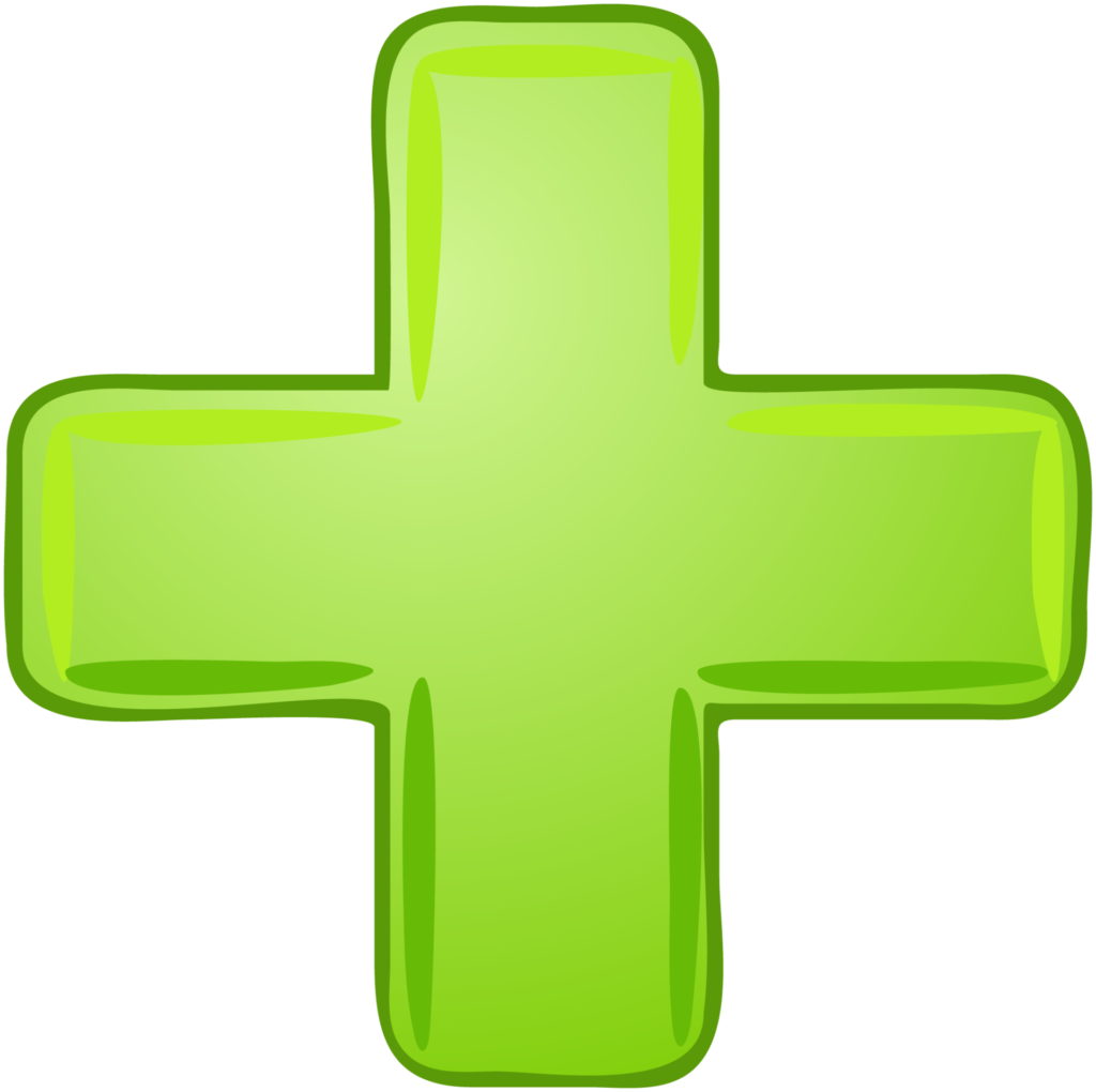 Green add symbol